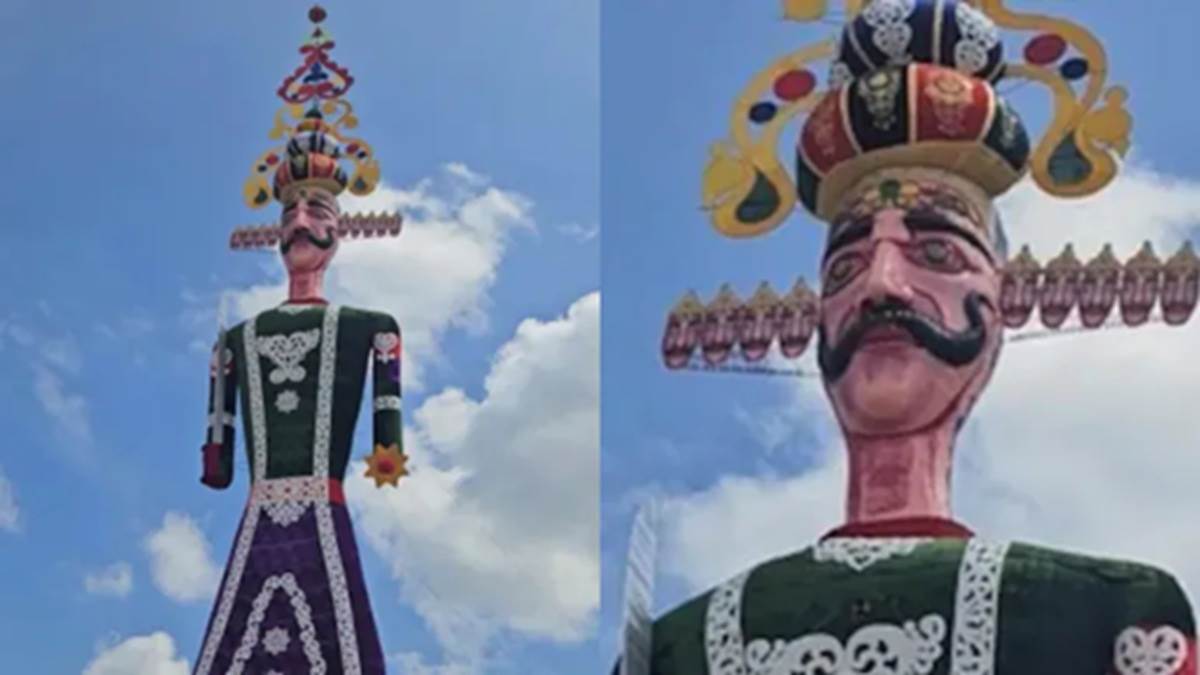 world tallest 221 feet effigy of ravana burnt in kota