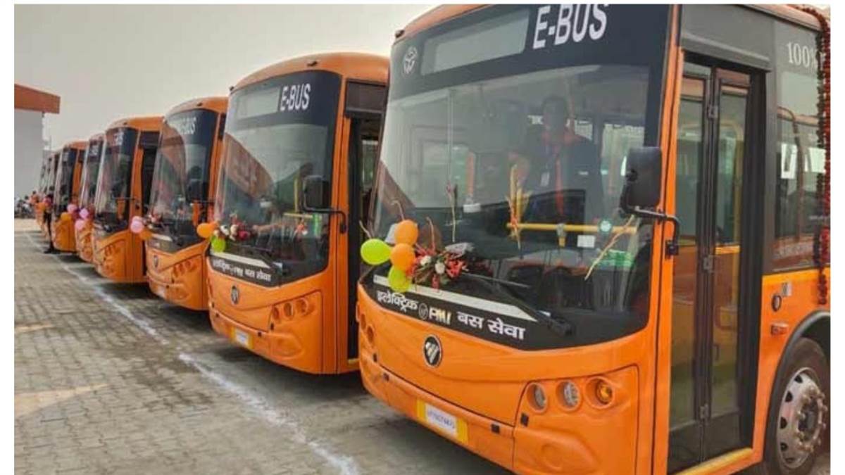 good news for kanpur people e bus service available every 15 minutes within a radius of 30 km