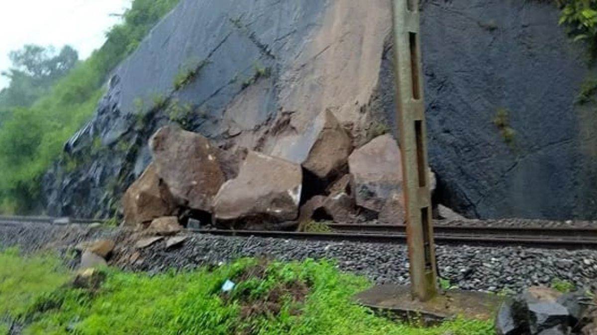 odisha trains disrupted by landslide and fallen tree after heavy rain