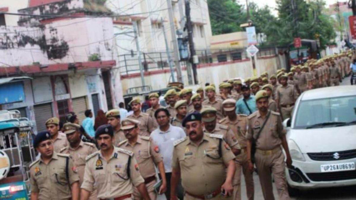 pilibhit police alert security tightened for friday prayers at sensitive locations