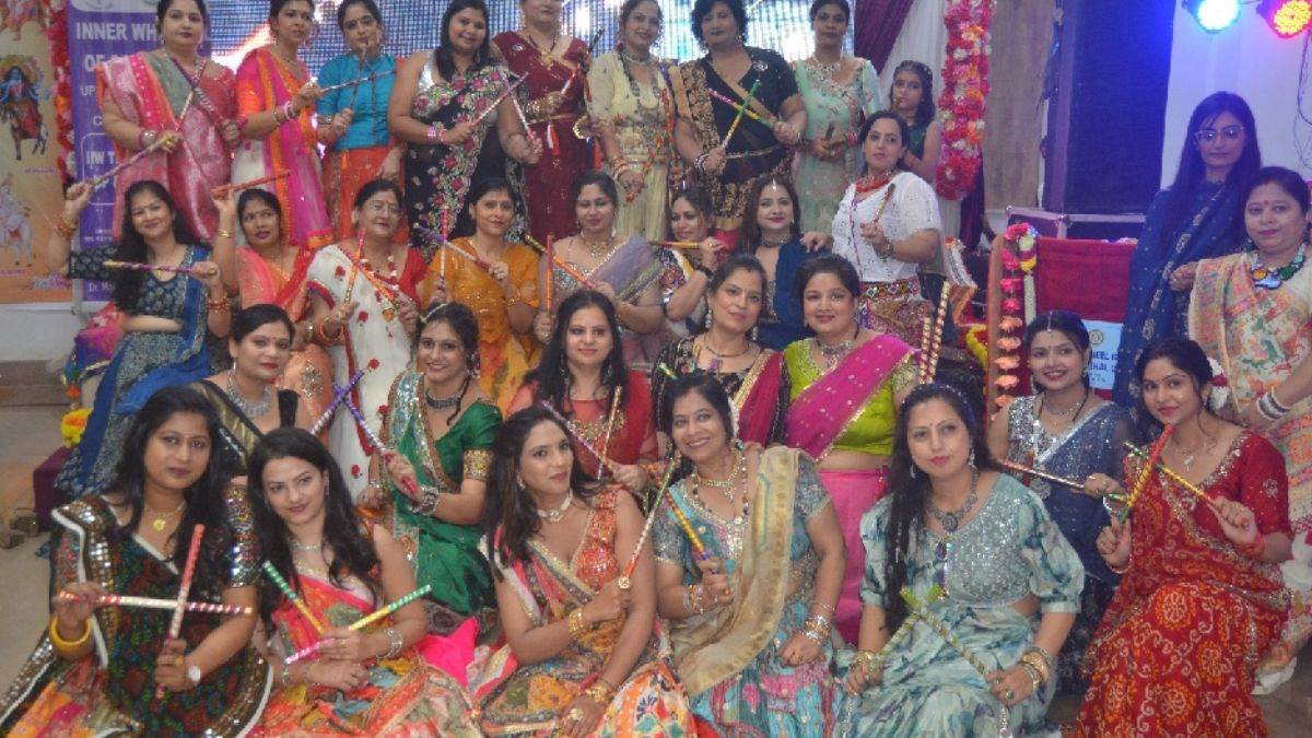 inner wheel club celebrates navratri with dandiya in sambhal