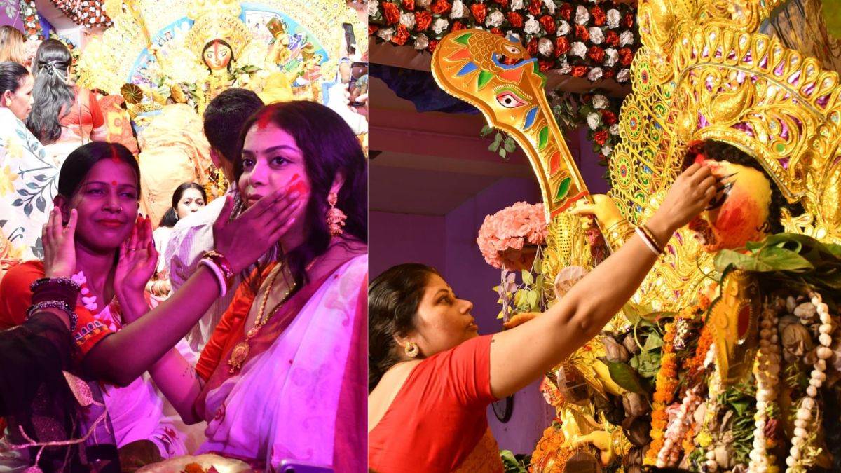 navratri 2025 day goddess durga idol immersion puja rituals color mantra and significance bihar news