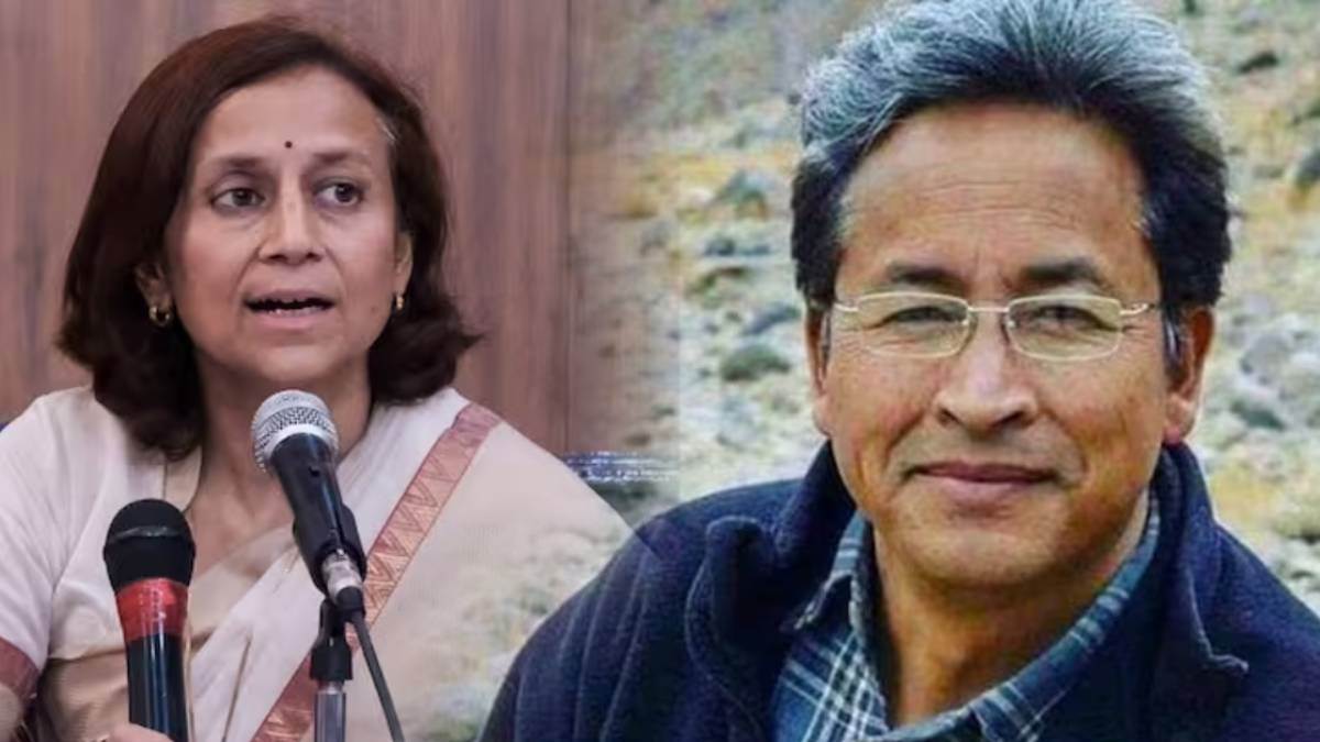 sonam wangchuks wife gitaanjali angmo accuses indian government of police brutality in ladakh