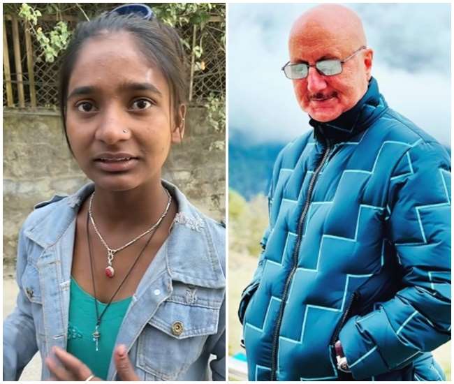 Anupam Kher Meets Beggar Who Speaks Fluent English Actor Takes Responsibility of Her Education