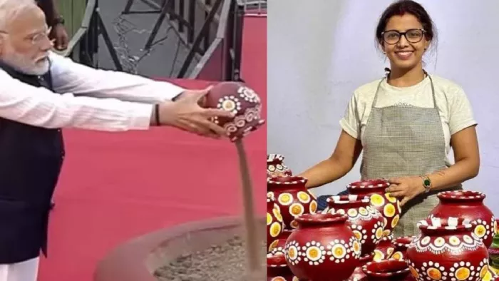 फ़ोटो:- सूर्यस्नाता मोहंती द्वारा तैयार कलश की तस्वीर।