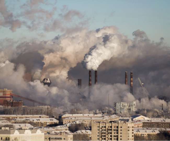 Extremely toxic smoke emanating from the factory