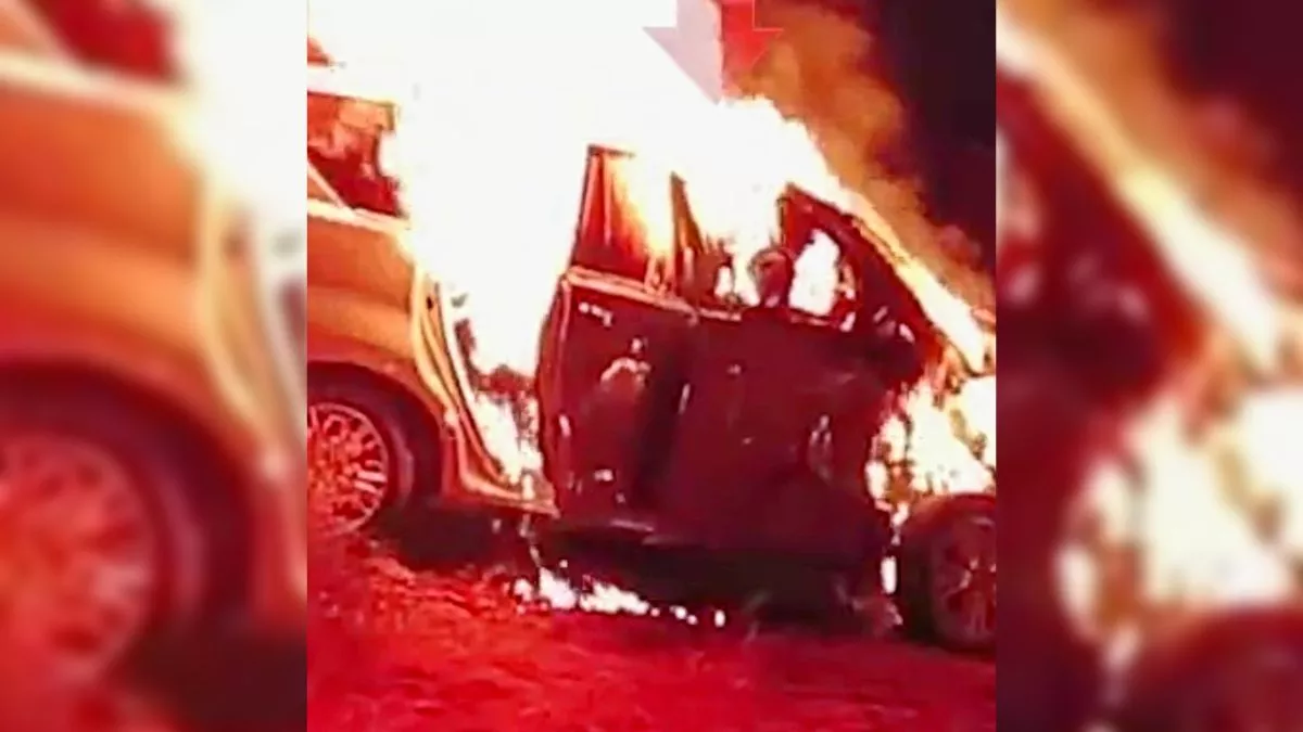 Jodhpur News: ट्रक की टक्कर के बाद कार में लगी आग, इनोवा चालक युवक जिंदा जला