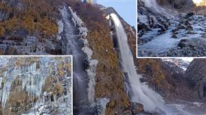 Uttarakhand River and waterfall frozen : जम गए झरने और कल-कल बहने वाली नदियां