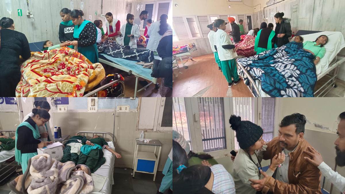 fourty school children fell ill after eating contaminated food admitted to hospital parents expressed displeasure