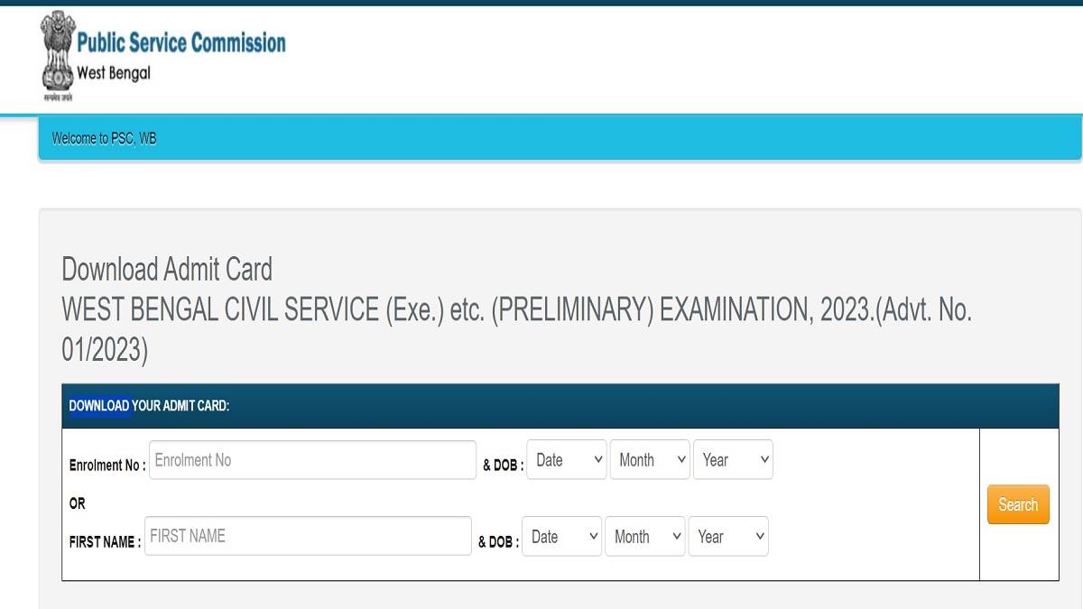 wbcs pre admit card 2023 released on wbpsc gov in exam will be held on 16th december