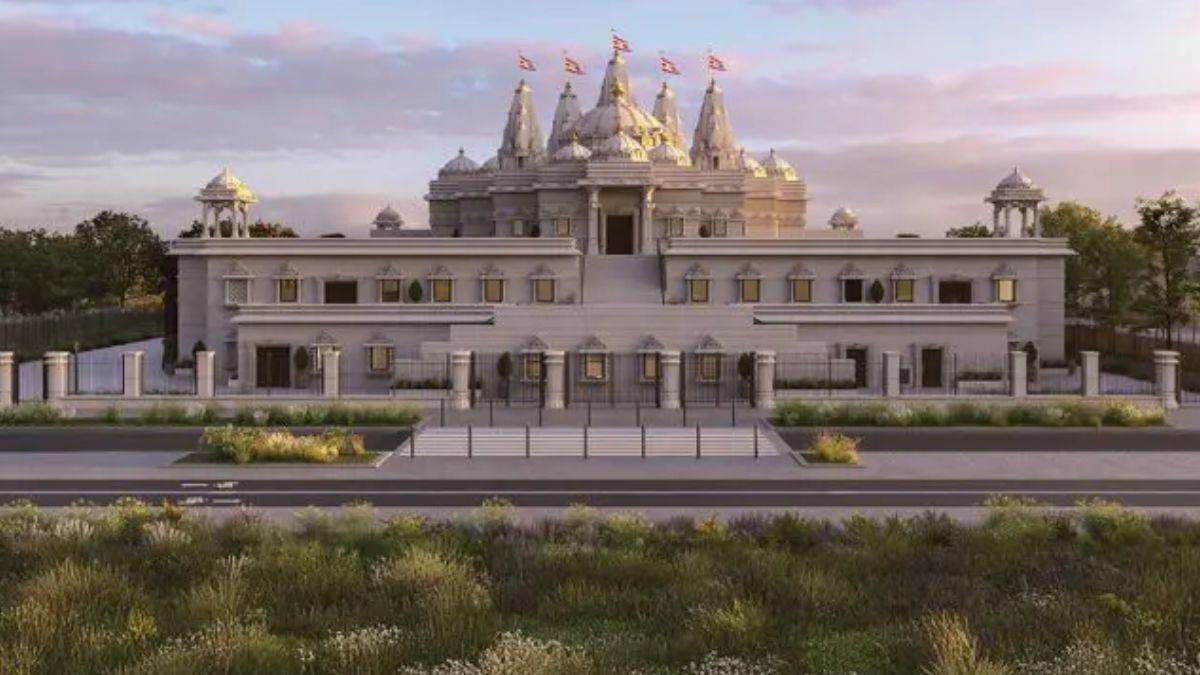 baps temple construction in paris going fast will be ready in 2026 see how interior will look after completion
