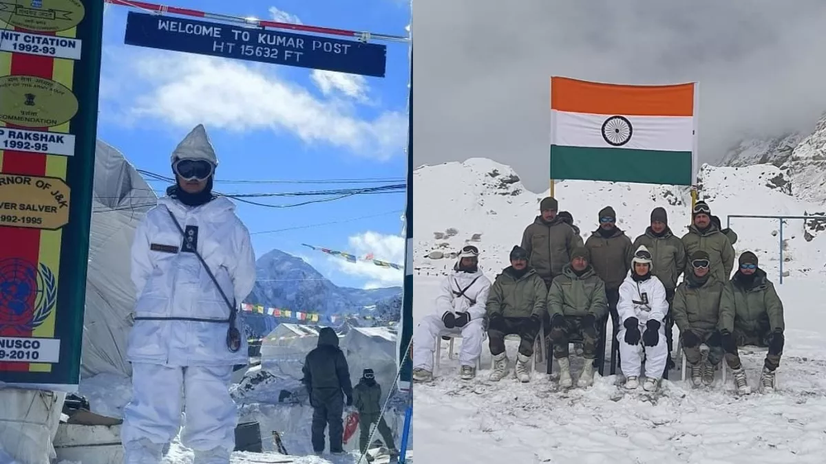 सबसे ऊंचे युद्धग्रस्त क्षेत्र में हुई पहली महिला अधिकारी की तैनाती (फोटो एएनआइ)
