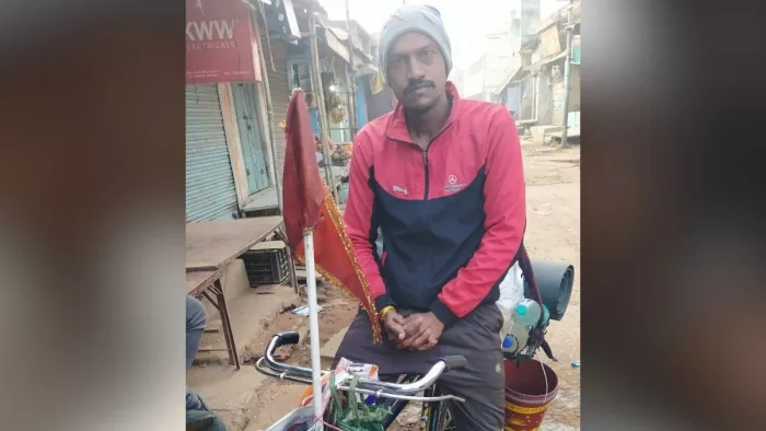 साइकिल से चार धाम 12 ज्योतिर्लिंग यात्रा पर निकले रितेश।