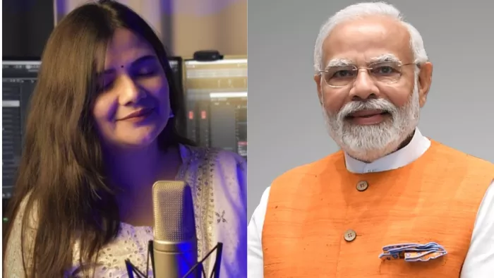 पीएम मोदी ने बिहार की भजन गायिका स्वाति मिश्रा की तारीफ की (जागरण)