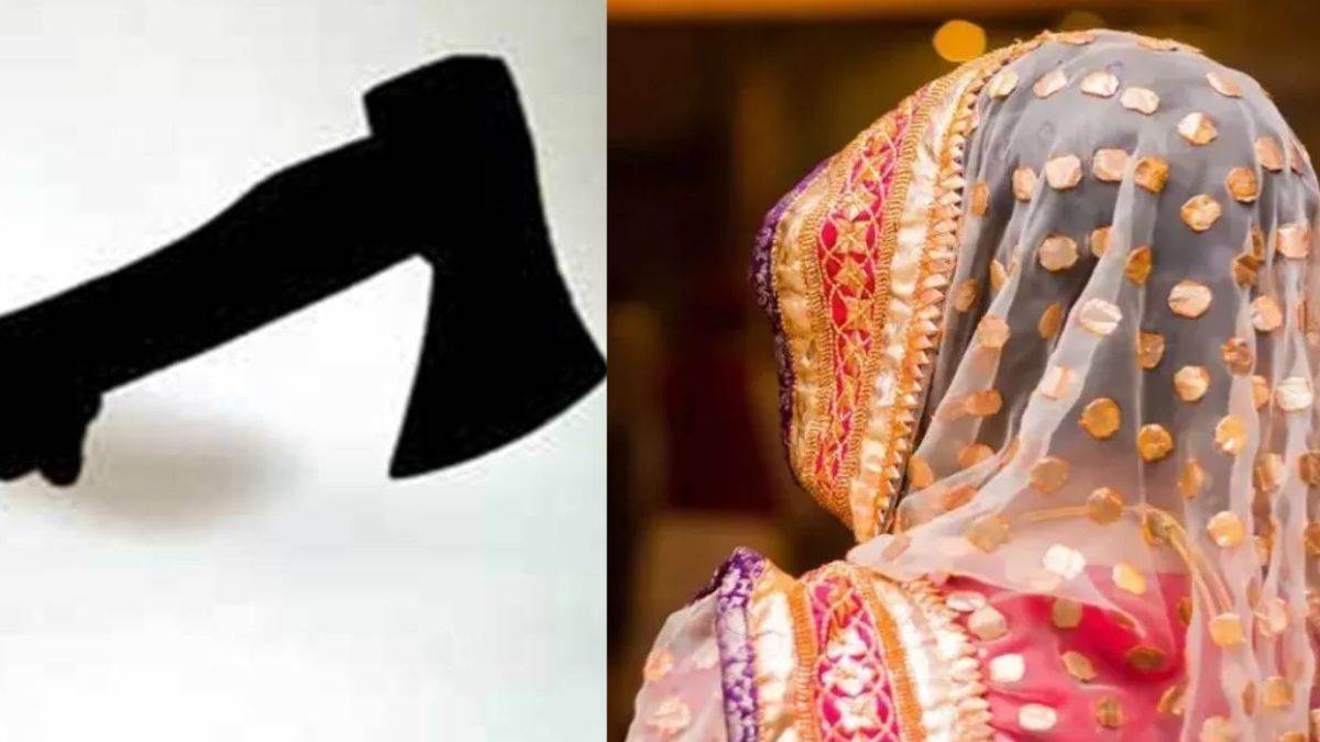 mp shivpuri news husband refusing wife to go to her parents house angry wife hit man with ax on head