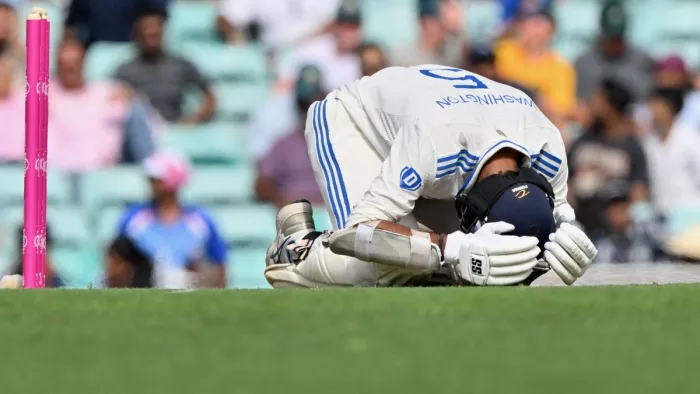 सिडनी टेस्ट के दौरान वॉशिंगटन सुंदर। फोटो- ESPN