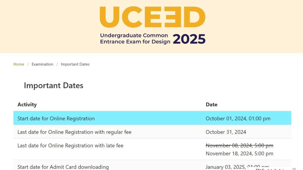 uceed 2025 admit card will release today on 3rd january 2025 at uceed iitb ac in exam will be held on 19th january2025