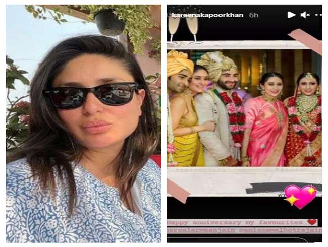 Kareena Kapoor Khan wishes cousin Armaan Jain for their first wedding anniversary. photo source instagram