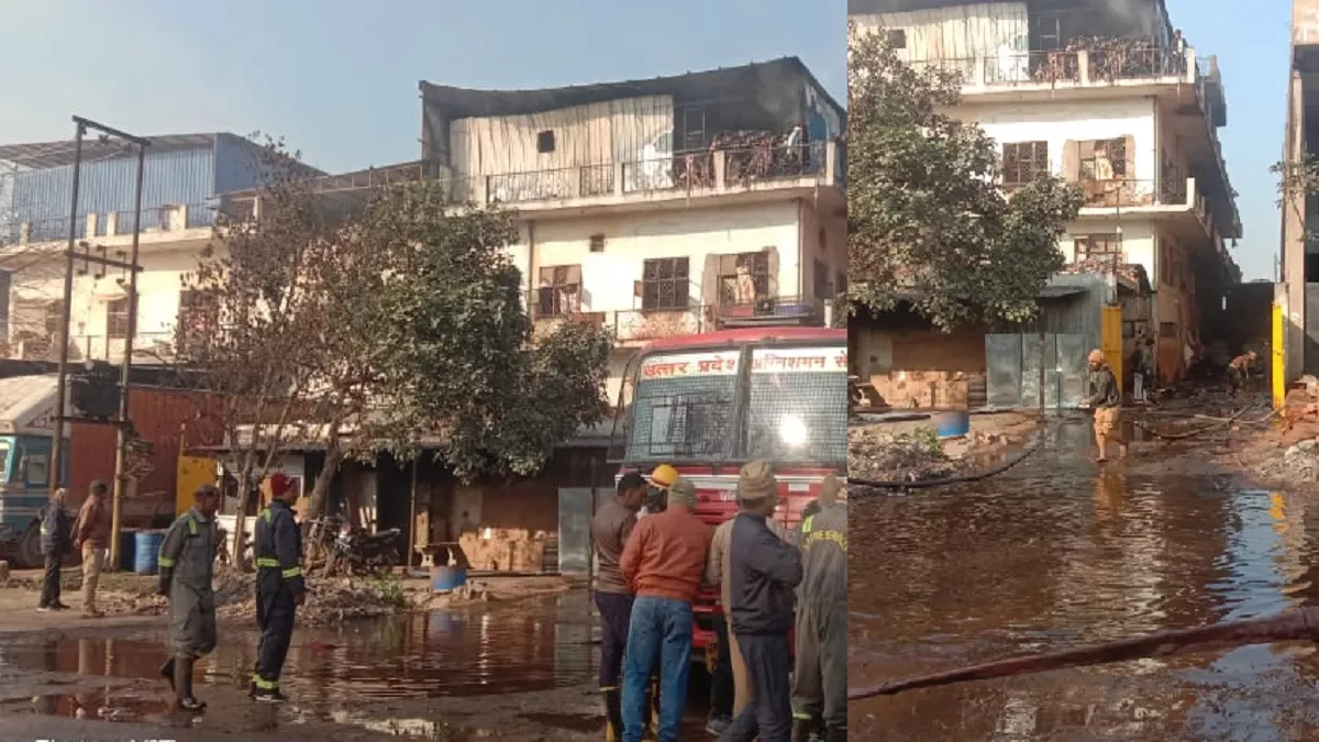 Fire In Kanpur: शार्ट सर्क‍िट से मसाला फैक्‍ट्री में लगी भीषण आग