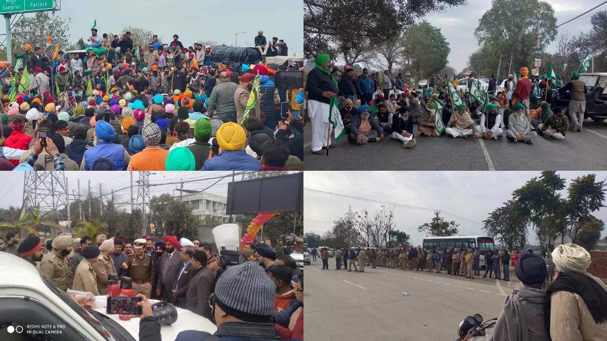 Punjab Farmers Protest: किसान नेता को नजरबंद करने पर किसानों का रोष, धरने पर बैठकर हाईवे किया जाम; तीन जगह से रूट डायवर्ट