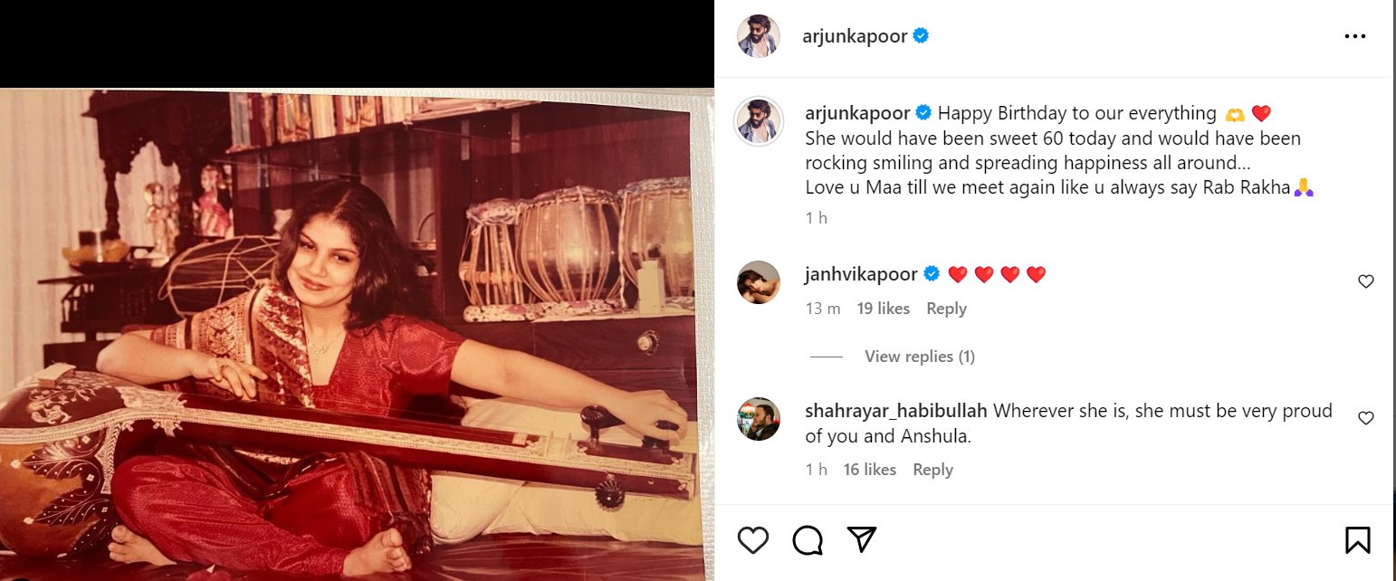 Arjun Kapoor Mother Birthday