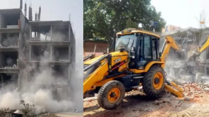 Bulldozer Action: अवैध बिल्डिंग पर जमकर गरजा बुलडोजर, आंखों के सामने ...
