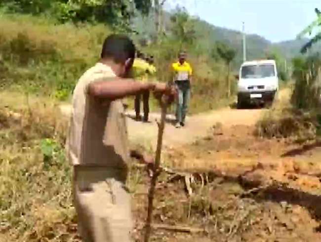 sarpanch dug village roads and broke street lights after losing election in odisha