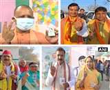 यूपी चरण 6 चुनाव 2022 : मुख्‍यमंत्री योगी आदित्‍यनाथ सहित कई दिग्‍गजों ने किया मतदान