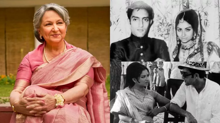 File Photo of Sharmila Tagore (Left) and her Wedding Pictures with Late Mansoor Ali Khan Pataudi (Right)