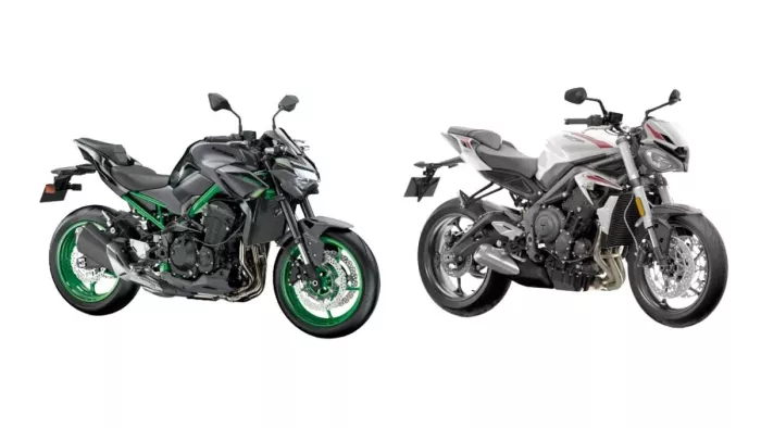 Kawasaki Z900 और Triumph Street Triple के बीच कंपेरिजन