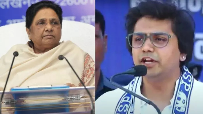 मायावती ने आकाश आनंद को पार्टी से निष्कासित कर दिया। (तस्वीर जागरण)