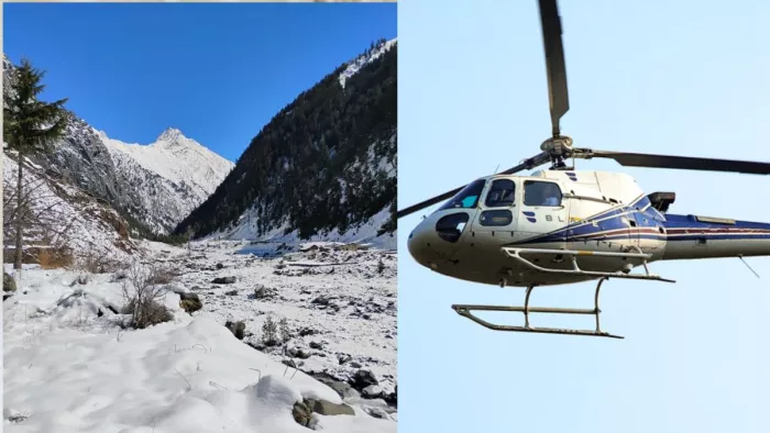 Mandi News: बड़ा भंगाल में पड़ी तीन फिट बर्फ, हेलीकॉप्टर की मदद से बची महिला की जान।