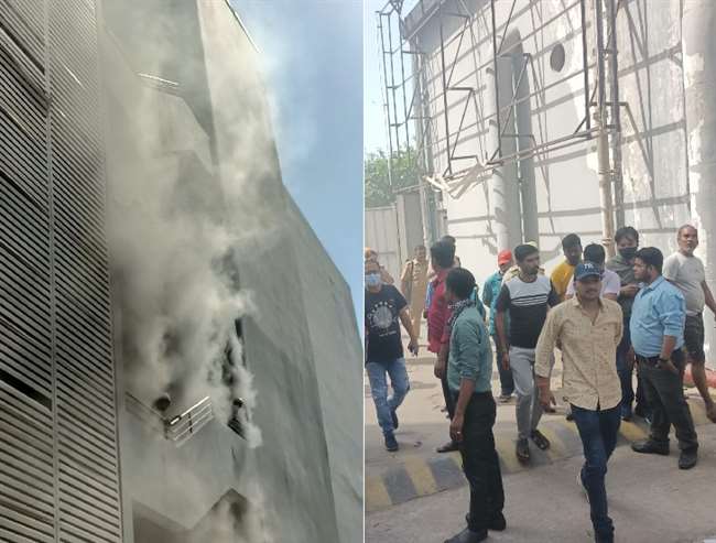 काकादेव थाना क्षेत्र में शॉपिंग मॉल में आग से दहशत फैल गई।