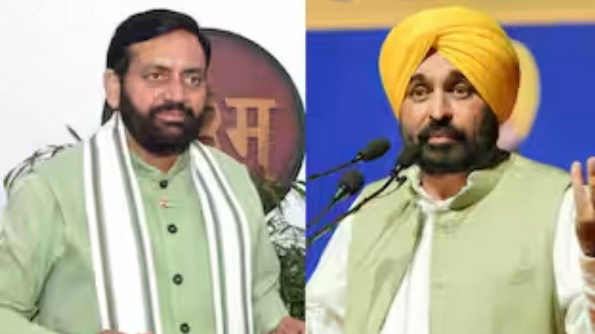 water dispute bhagwant mann not make provocative statements nayab saini advice not right weaken federal structure