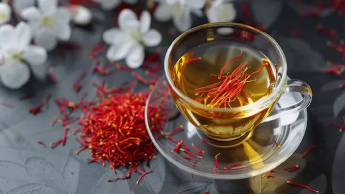 सेहत के लिए गुणकारी है केसर की चाय। (Image Credit- Freepik)