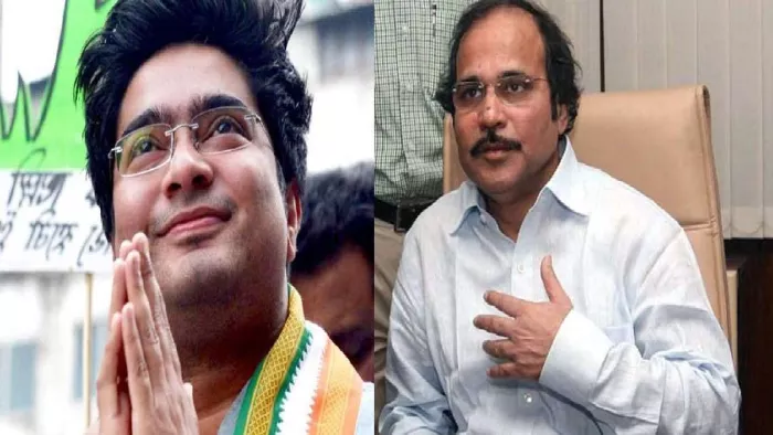 टीएमसी नेता अभिषेक बनर्जी और कांग्रेस नेता नेता अधीर रंजन चौधरी की फाइल फोटो।