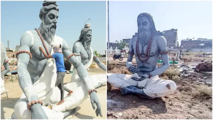 ठेकेदार बोला- दो सप्ताह में तैयार होंगी मूर्तियां।