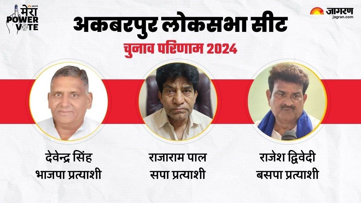 up election result check akbarpur lok sabha chunav result 2024 bjp devendra singh vs sp rajaram pal vs bsp rajesh diwedi winner loser follow live update