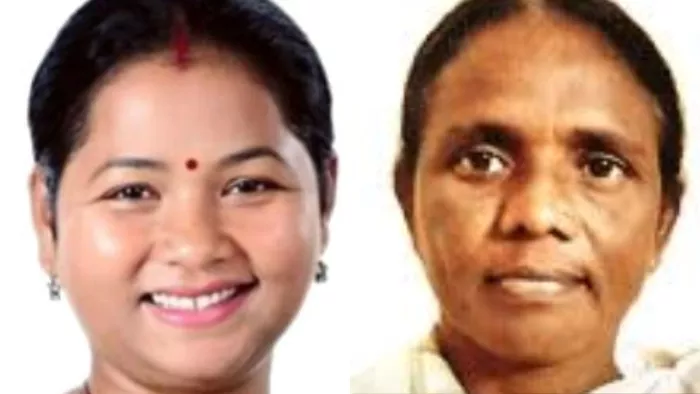 गीता कोड़ा और जोबा माझी की फाइल फोटो।