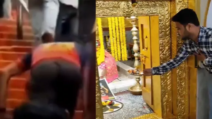 RCB की जीत की कामना.. घुटने के बल शख्स ने चढ़ी मंदिर की सीढ़ियां
