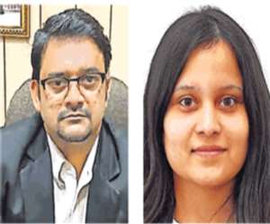 एडवोकेट रीपक कंसल और उनकी भतीजी रूही गुप्ता।