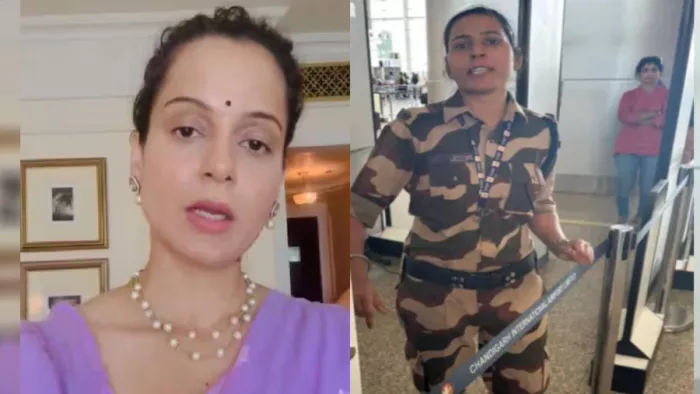 अभिनेत्री और सांसद कंगना रनौत व सीआईएसएफ कॉन्स्टेबल कुलविंदर कौर (File Photo)
