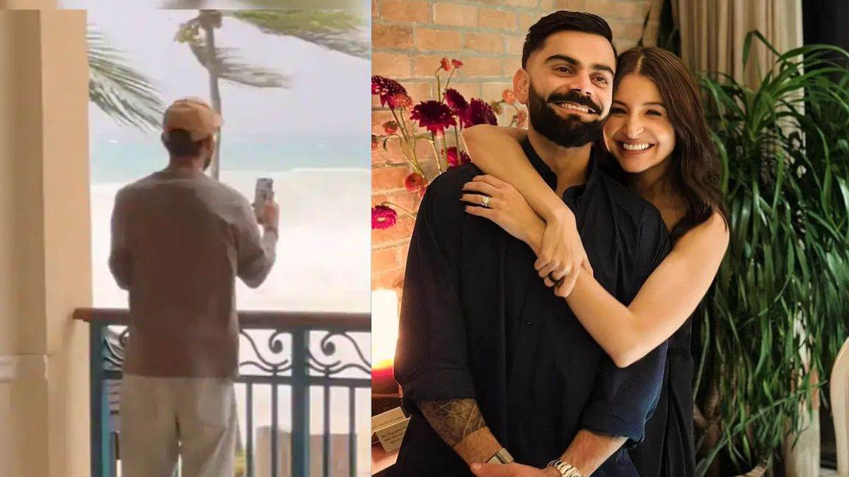 virat kohli shows hurricane in barbados on video call to anushka sharma watch video