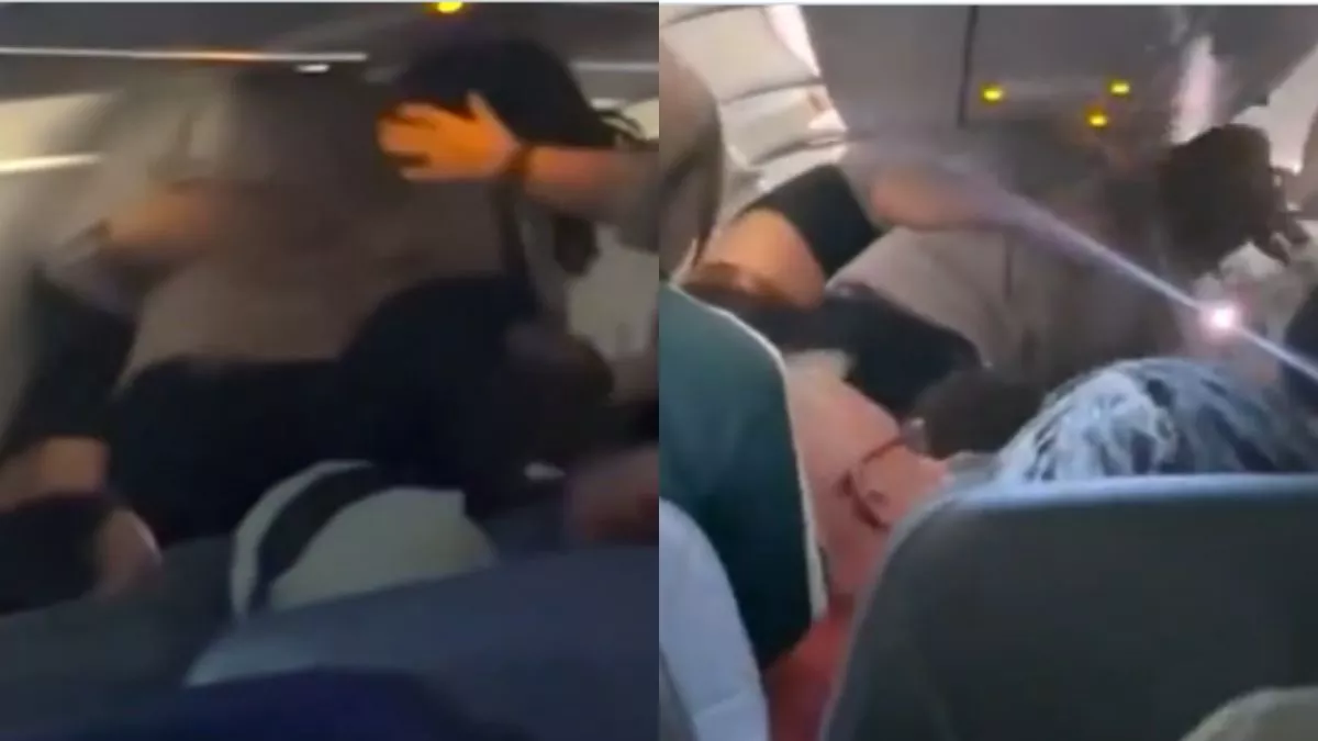 VIDEO: फ्लाइट में दे दना दन! दो पैसेंजर्स के बीच खूब चले लात घूंसे, भारतीय मूल का नागरिक गिरफ्तार