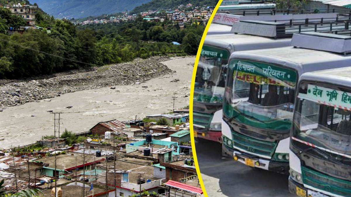roadways buses badly affected by the disaster in himachal service stopped on 55 routes of mandi hrtc suffers loss of lakhs