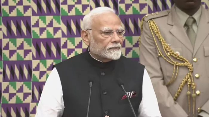 पिछले 30 सालों में किसी भारतीय प्रधानमंत्री की यह पहली घाना यात्रा है (फोटो: स्क्रीनग्रैब)