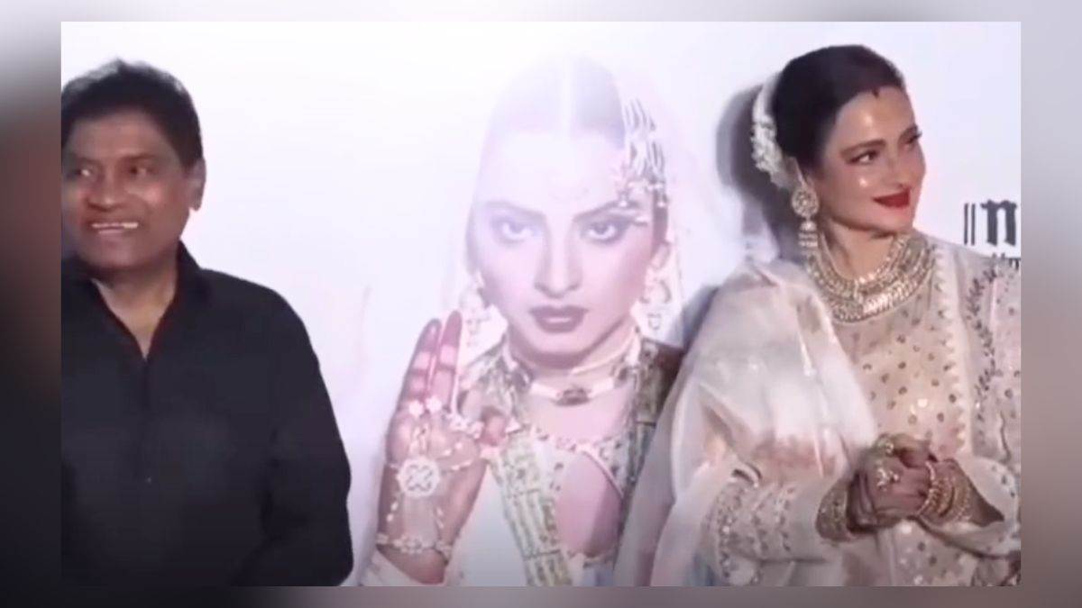 rekha did not greet johny lever on umrao jaan screening fans angry reaction on her behaviour