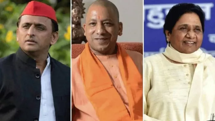 अखिलेश यादव, सीएम योगी और मायावती ।