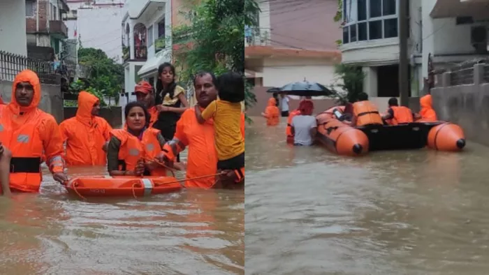 झारखंड में भारी बारिश के बाद बचाव एवं राहत कार्य में उतरी एनडीआरएफ की टीम