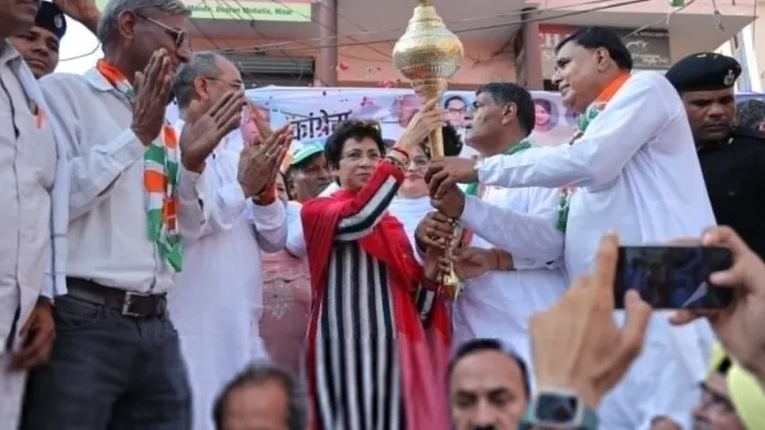 Haryana Politics: संदेश यात्रा के दौरान कुमारी सैलजा ने बीजेपी पर साधा निशाना।